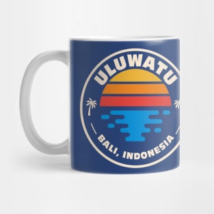 Retro Uluwatu Bali Indonesia Vintage Beach Surf Emblem Mug